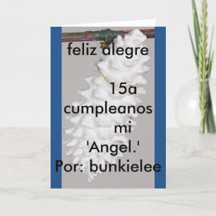 GIRL'S 15th Birthday.Greeting Card,SPANISH Card
