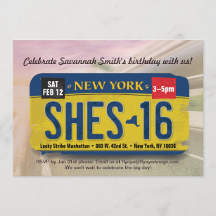 Editable New York Giants Birthday Ticket Party Invitations