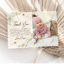 Girls 1st Birthday Bee Day Photo Thank You Card