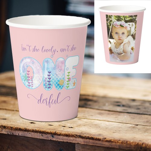 Girls 1st Birthday ONEderful Pretty Pink Paper Cups