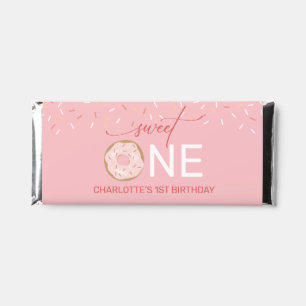 Girl's 1st Birthday Sweet One Donut Hershey Bar Favors