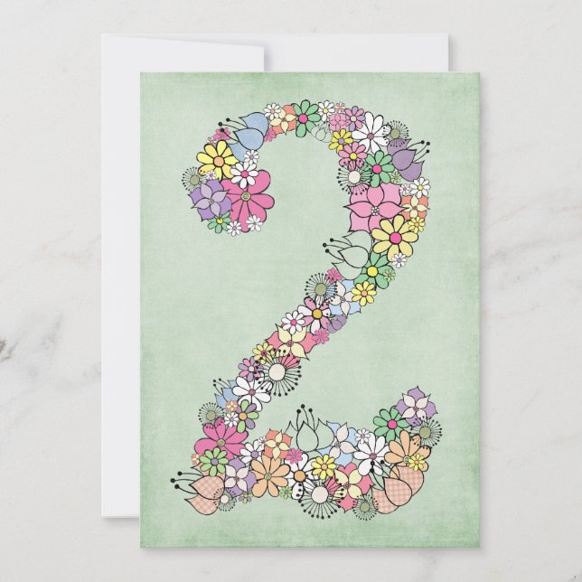 Girls 2nd Birthday Party Custom Invite Invitation (Front)