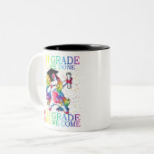 Girls 5th Grade Graduation Magical Unicorn Gift Two-Tone Coffee Mug (Front Left)