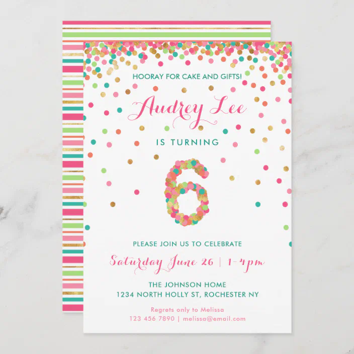 1st Birthday Invitation Purple Turquoise Gold Confetti Birthday Invitation Girl First Birthday Invitation Any Age Girl Invitation Printable