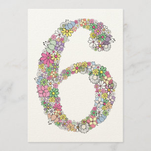 Girls 6th Birthday Party Custom Invite Invitation