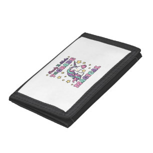 Girls 7th Grade Back To School Magical Unicorn Gif Tri-fold Wallet