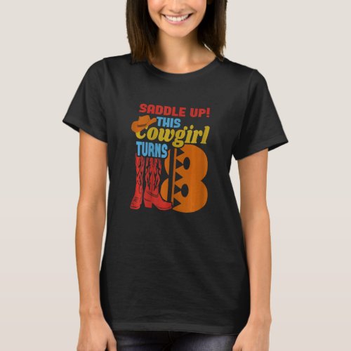 Girls 8 Years Old Birthday Party This Cowgirl Turn T_Shirt