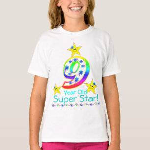 Girls 9 Year Old Super Star Shirt