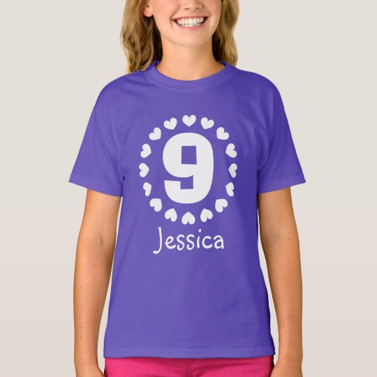 9th birthday girl shirt