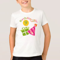 Girls 9th Birthday T-Shirt