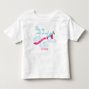 Girls Airplane Birthday Tshirt Personalized