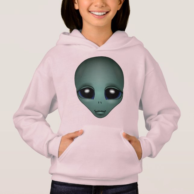 Girl's Alien Hoodie Jacket Alien Hooded Jacket (Front)