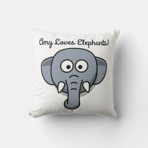 Girls and Boys Love Elephants Throw Pillow