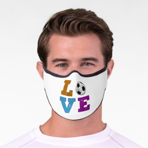 Girls and Buys love Soccer Premium Face Mask