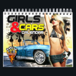 Girls and Cars Calendar<br><div class="desc">A 12 month calendar of both beautiful girls and cars. Classic muscle cars and girls with a graphic style background. Perfect for any lover of automotive and ladys.</div>