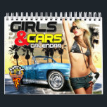 Girls and Cars Calendar<br><div class="desc">A 12 month calendar of both beautiful girls and cars. Classic muscle cars and girls with a graphic style background. Perfect for any lover of automotive and ladys.</div>