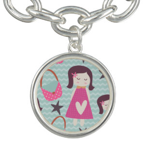 Girls and Handbags Charm Bracelet