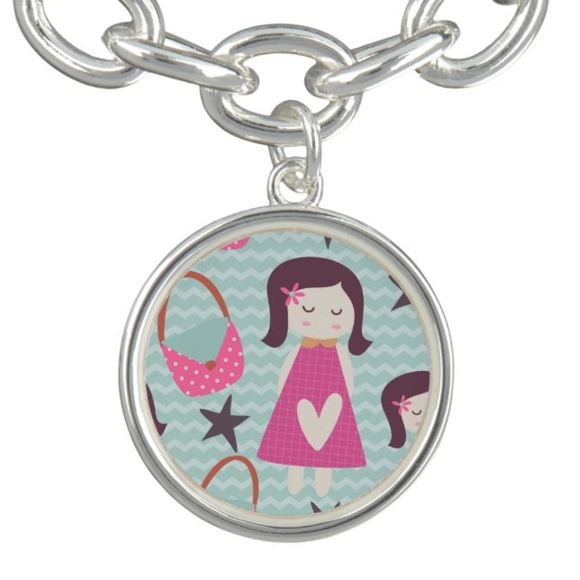 Girls and Handbags Charm Bracelet (Design)