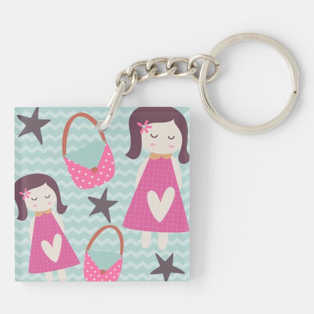Girls and Handbags Keychain (Back)