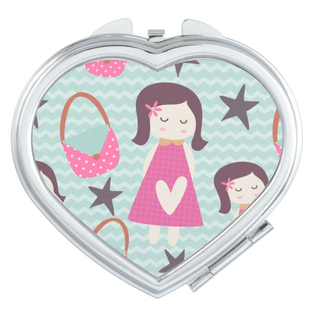Girls and Handbags Mirror For Makeup (Front)
