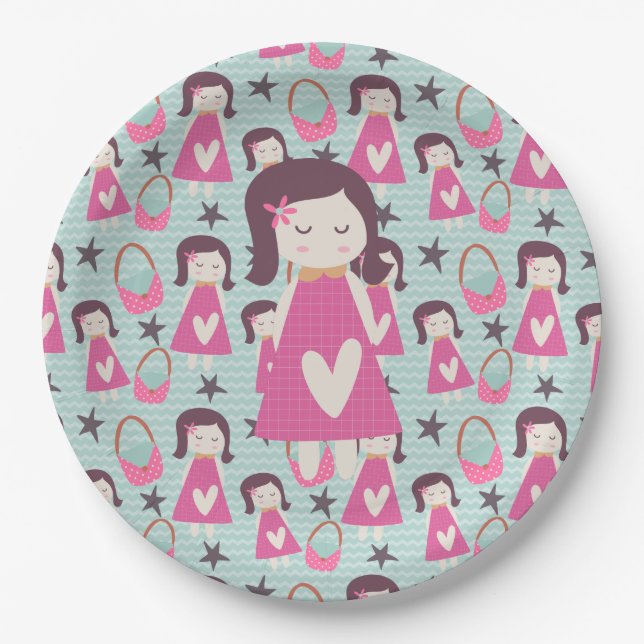 Girls and Handbags Paper Plates (Front)