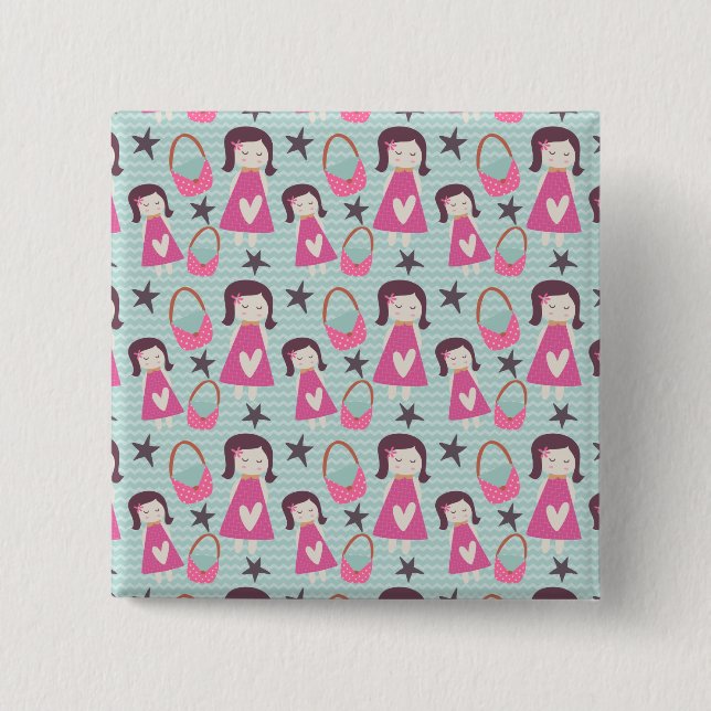 Girls and Handbags Pinback Button (Front)