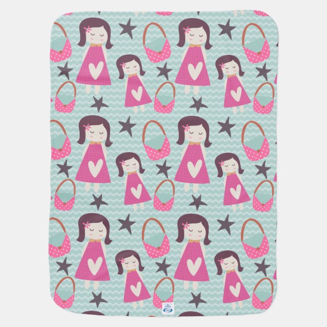 Girls and Handbags Receiving Blanket (Back)