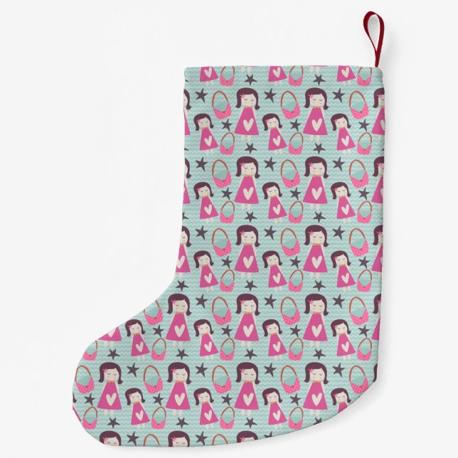 Girls and Handbags Small Christmas Stocking (Back)