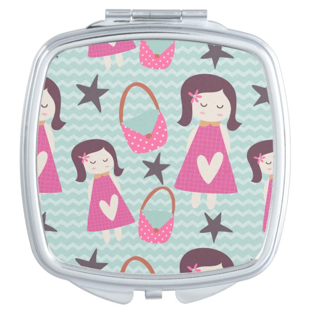 Girls and Handbags Vanity Mirror (Front)