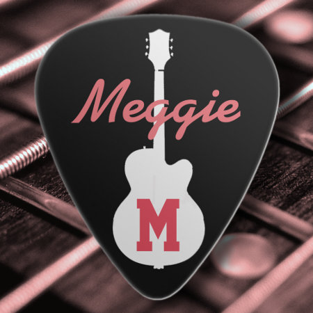Girls And Rock Music Personalized Guitar Pick