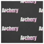 Girls Archery Abstract Typography Fabric