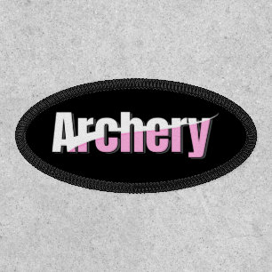 Girls Archery Abstract Typography Patch