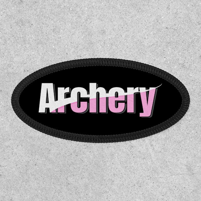 Girls Archery Abstract Typography Patch (Front)