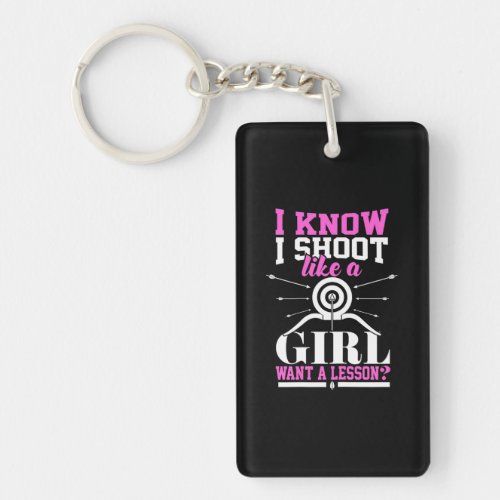 Girls Archery Bow Hunting Mom n Keychain