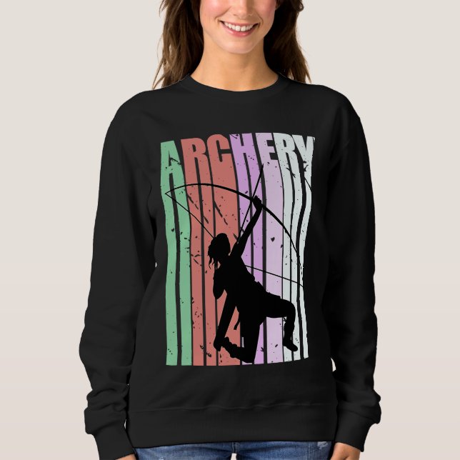 Girls Archery Fans Colors Archer Grandaughter Sweatshirt (Front)