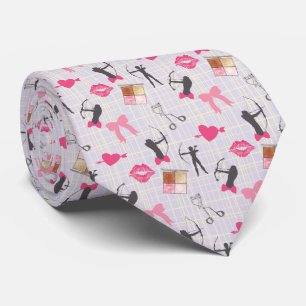 Girls Archery - Girly Hearts and Makeup Neck Tie