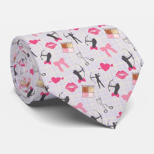 Girls Archery _ Girly Hearts and Makeup Neck Tie