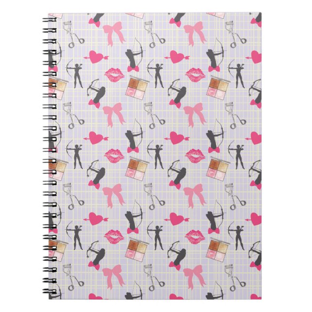 Girls Archery - Girly Hearts and Makeup Notebook (Front)