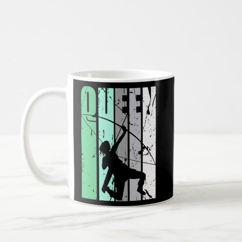 Girls Archery Queen Archer Retro Graphic Green Gra Coffee Mug