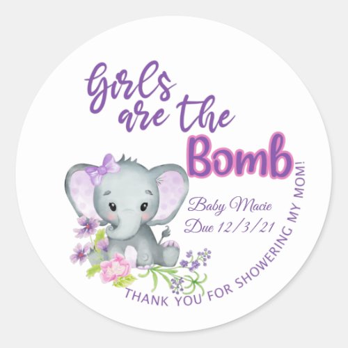 Girls are the BOMB bath bomb or cocoa bomb labels