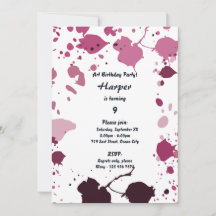 Girls Art Themed Pink 9th Birthday Party