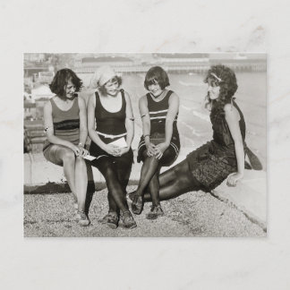 Girls at Atlantic City Beach, 1922 Postcard