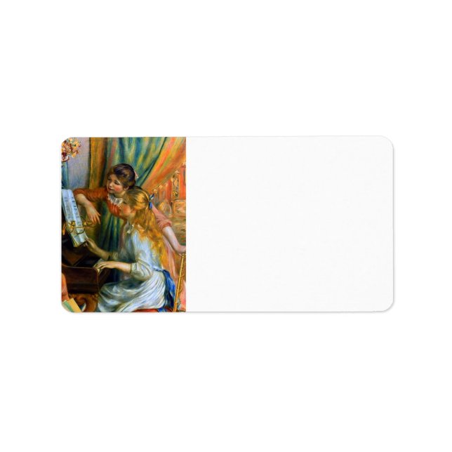 Girls at the Piano by Pierre Renoir Label (Front)