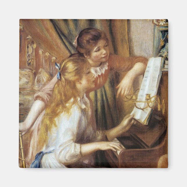 Girls at the Piano Magnet (Front)
