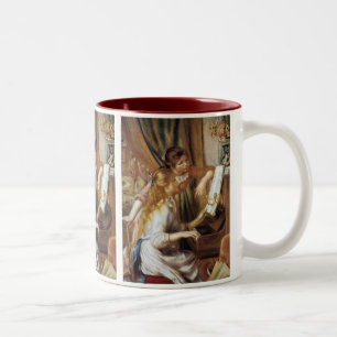 Girls at the Piano Two-Tone Coffee Mug