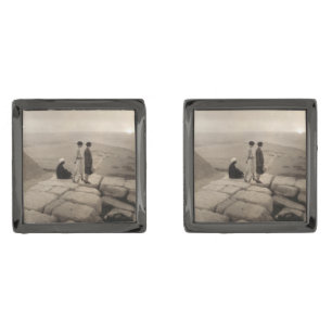 Girls Atop Khufu Pyramid in Egypt Sunrise 1920   Cufflinks