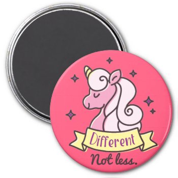 Girls Autism Awareness  Different Not Less Magnet by hkimbrell at Zazzle