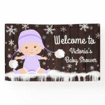 Girls Baby Its Cold Outside Baby Shower Banner