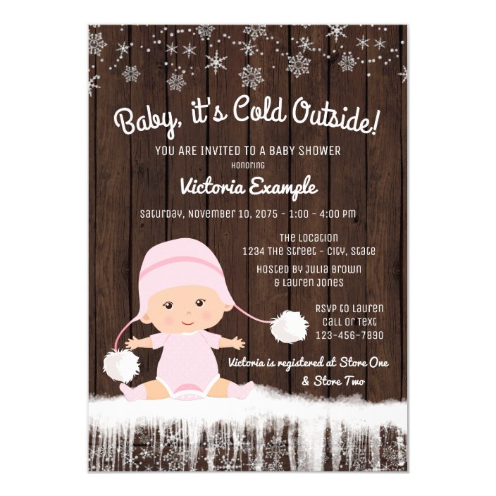 baby it's cold outside baby shower invitations