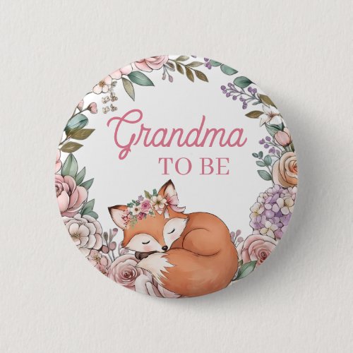 Girl's Baby Shower | Grandma To Be Button